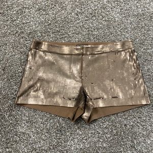 Gold sequin shorts